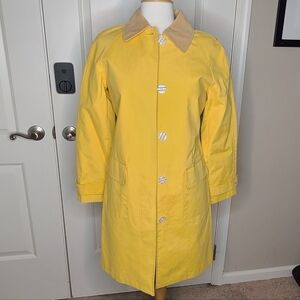 NWT - Isaac Mizrahi x Target Yellow Coat with Corduroy Collar